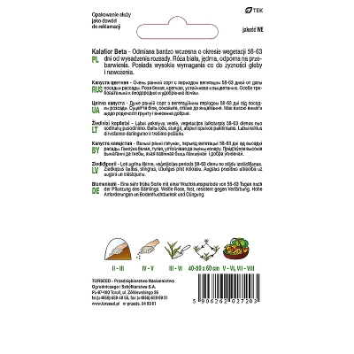 Kalafiora BETA – Odmiana Wczesna, Wysoka Plenność, odporna Nasiona